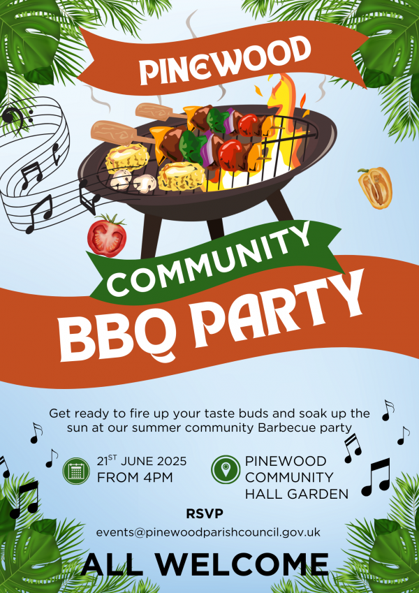 Green and Orange Illustrative Summer Barbeque Party Flyer